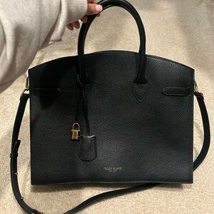 TEDDY BLAKE KATE VITELLO 15" BAG - BLACK & RED